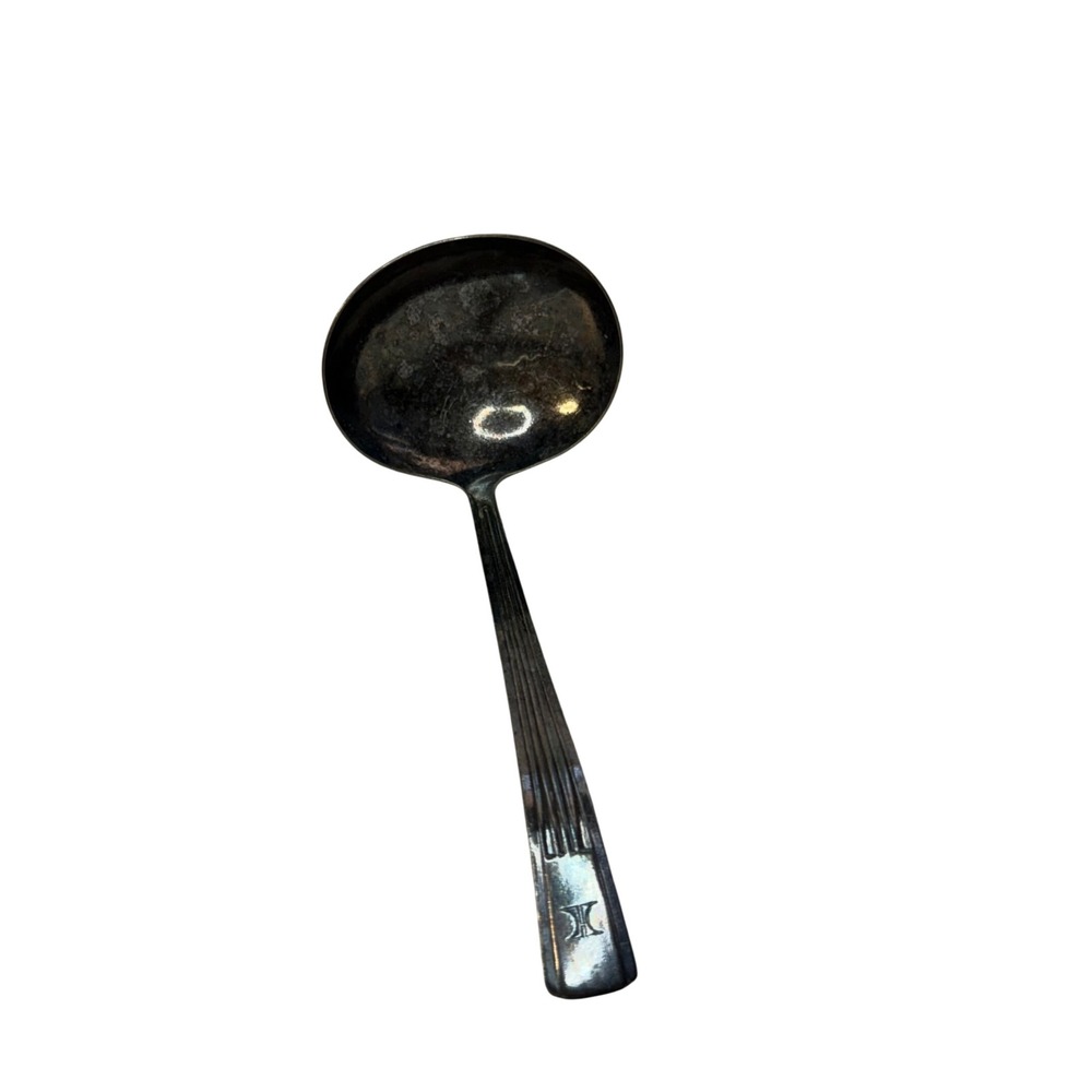Nakazato Japan Stainless Steel Gravy Ladle Fluted Handle Vintage Hilton